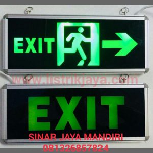 Lampu Led Emergency Exit Kaca