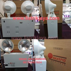 Lampu Emergency Twin Lamp Maxspid Led 2 x 3W