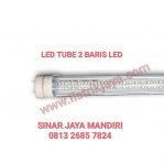 Lampu Led Tube T8 2 Baris Led 18W Transparan