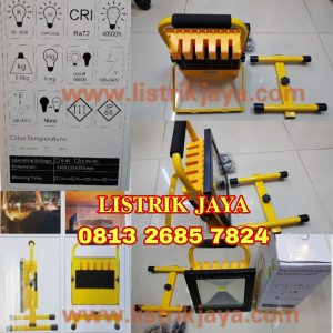 Lampu Sorot 50W led Emergency Portable Rechargable